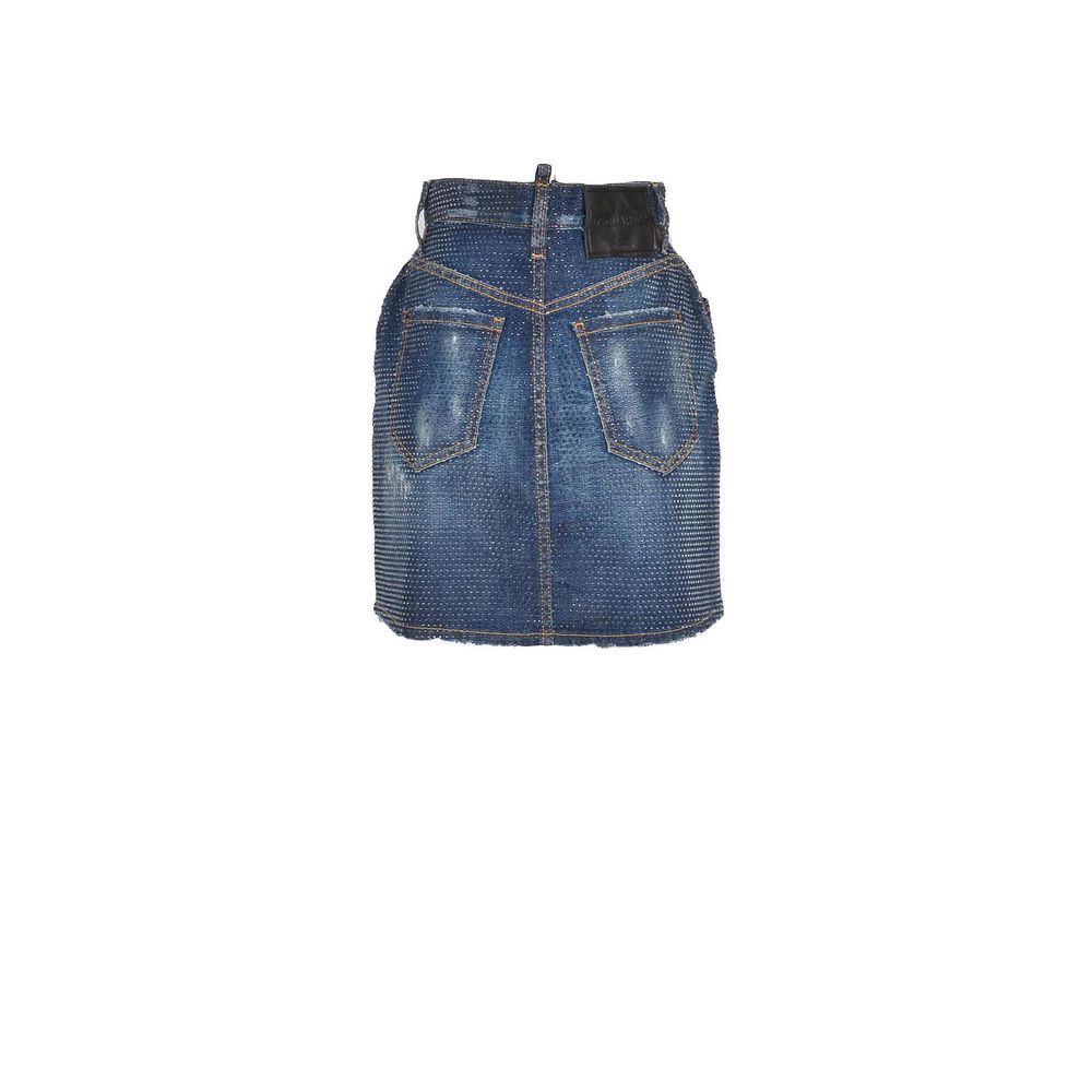 Blauer Jeansrock, elegant, maßgeschneidert