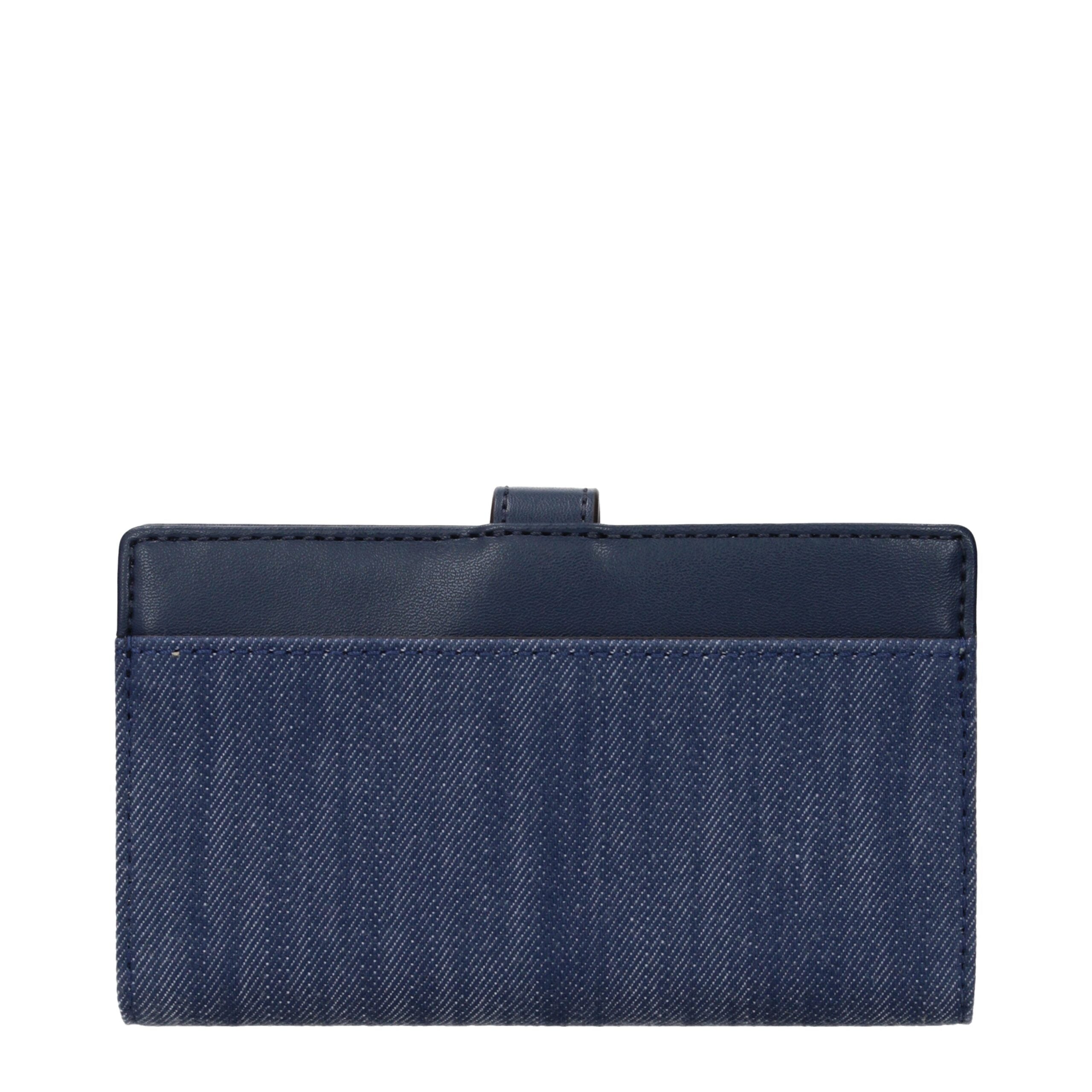 Blaues synthetisches Portemonnaie mit Frontlogo von Michael Kors