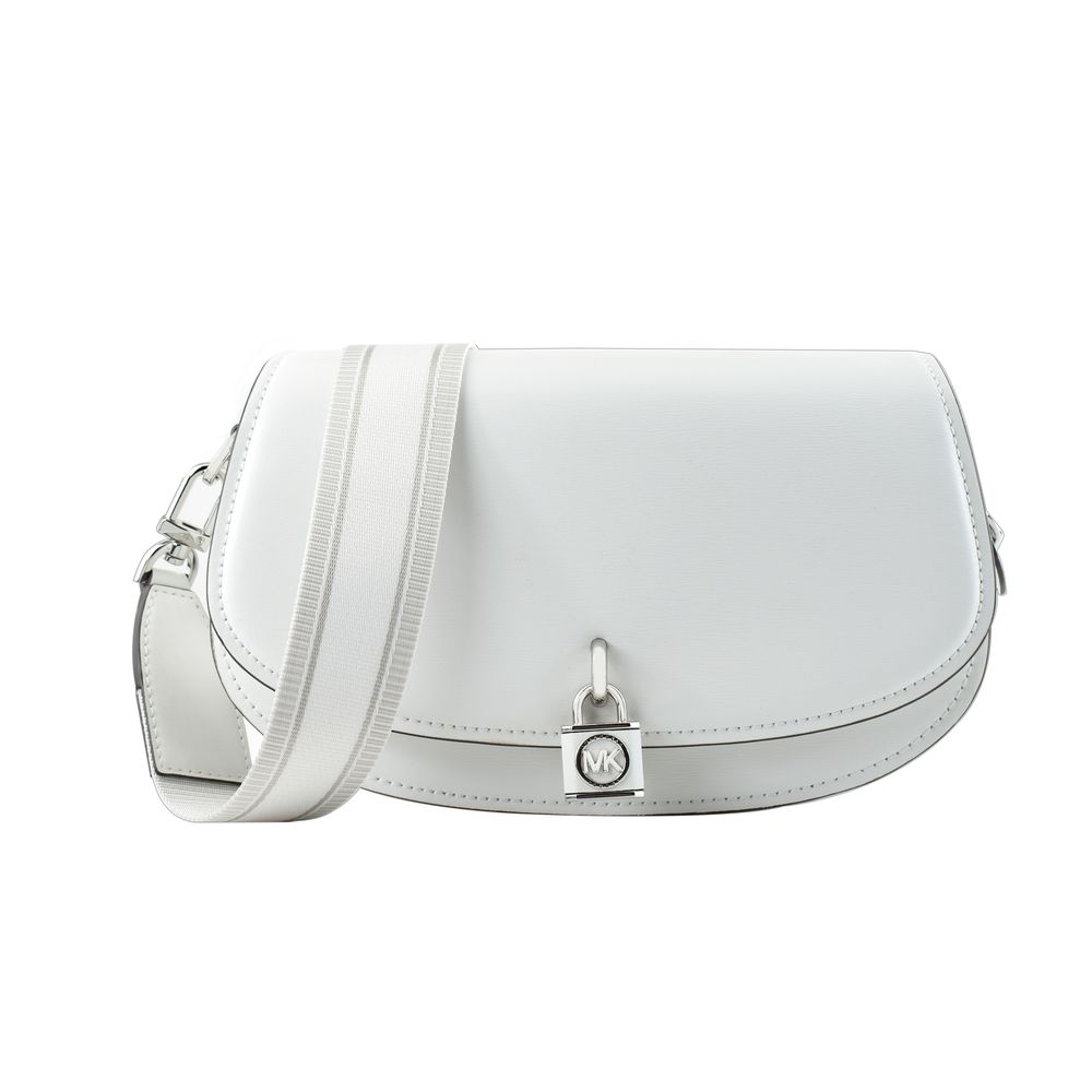 Weiße Leder-Schultertasche von Michael Kors