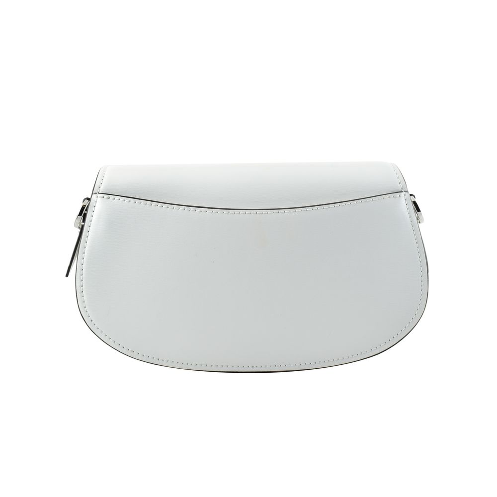 Weiße Leder-Schultertasche von Michael Kors