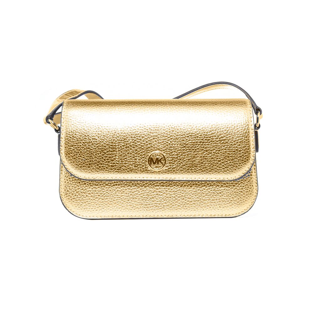 Goldene Leder-Umhängetasche von Michael Kors