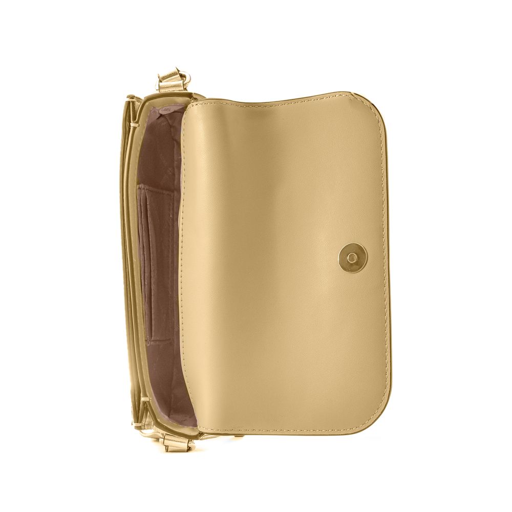 Goldene Leder-Umhängetasche von Michael Kors