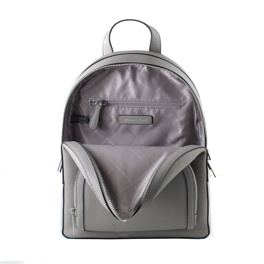 Gray Leather Backpack Jaycee by Michael Kors