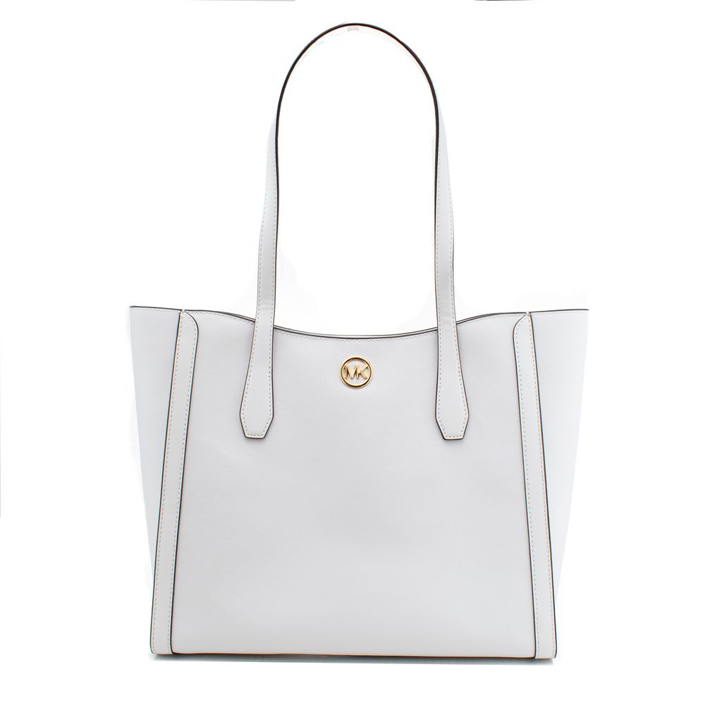 Weiße Tragetasche aus Baumwoll-Canvas von Michael Kors