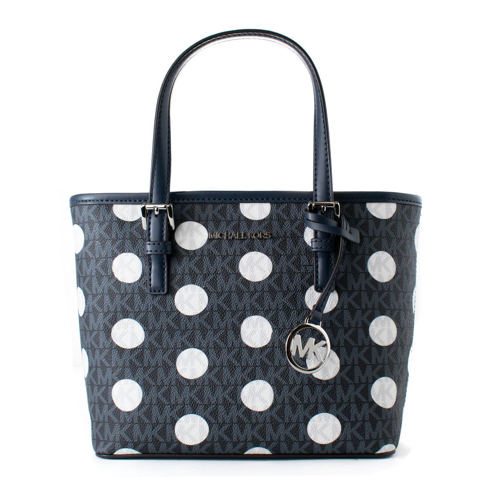 Blaue Canvas-Einkaufstasche von Michael Kors