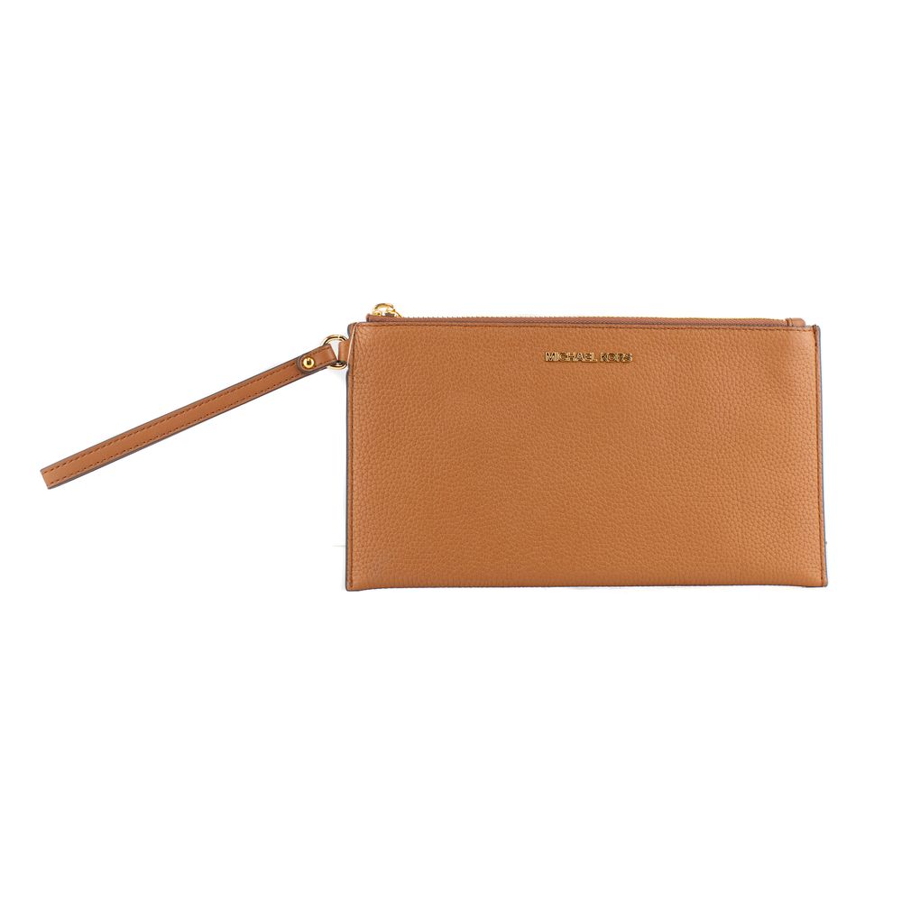 Brown Leather Clutch Bag by Michael Kors