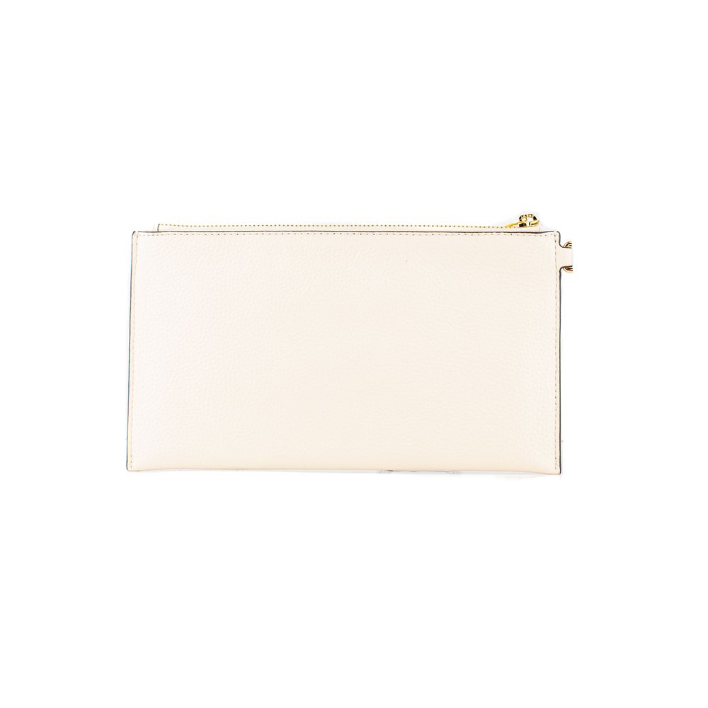 Beige Leather Clutch Bag by Michael Kors