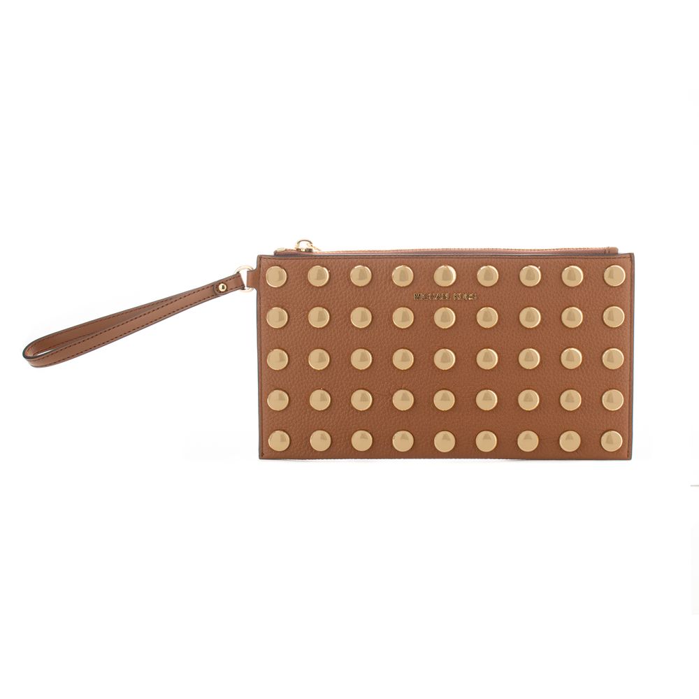 Black Leather Clutch Bag by Michael Kors