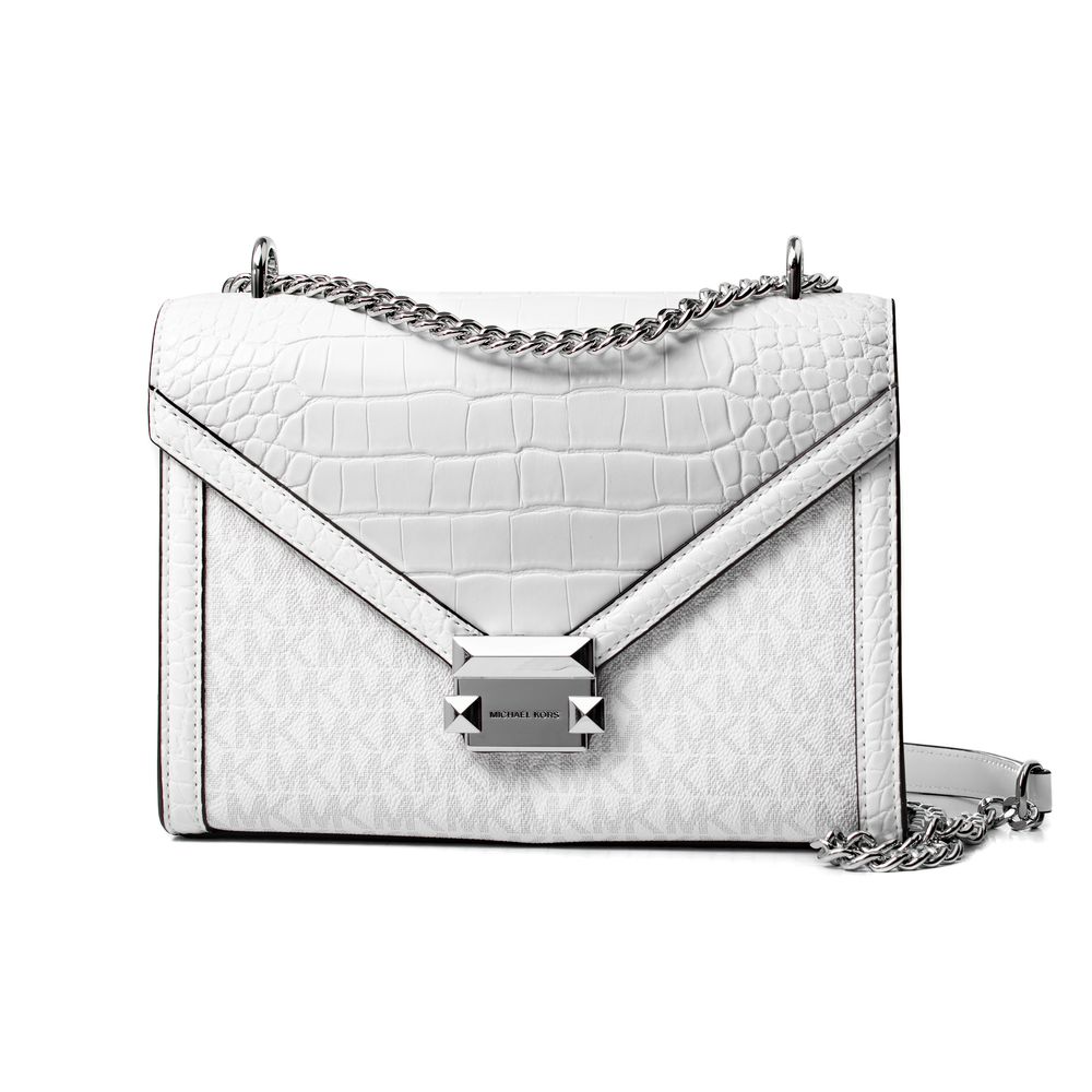 White Canvas Crossbody Bag Whitney by Michael Kors