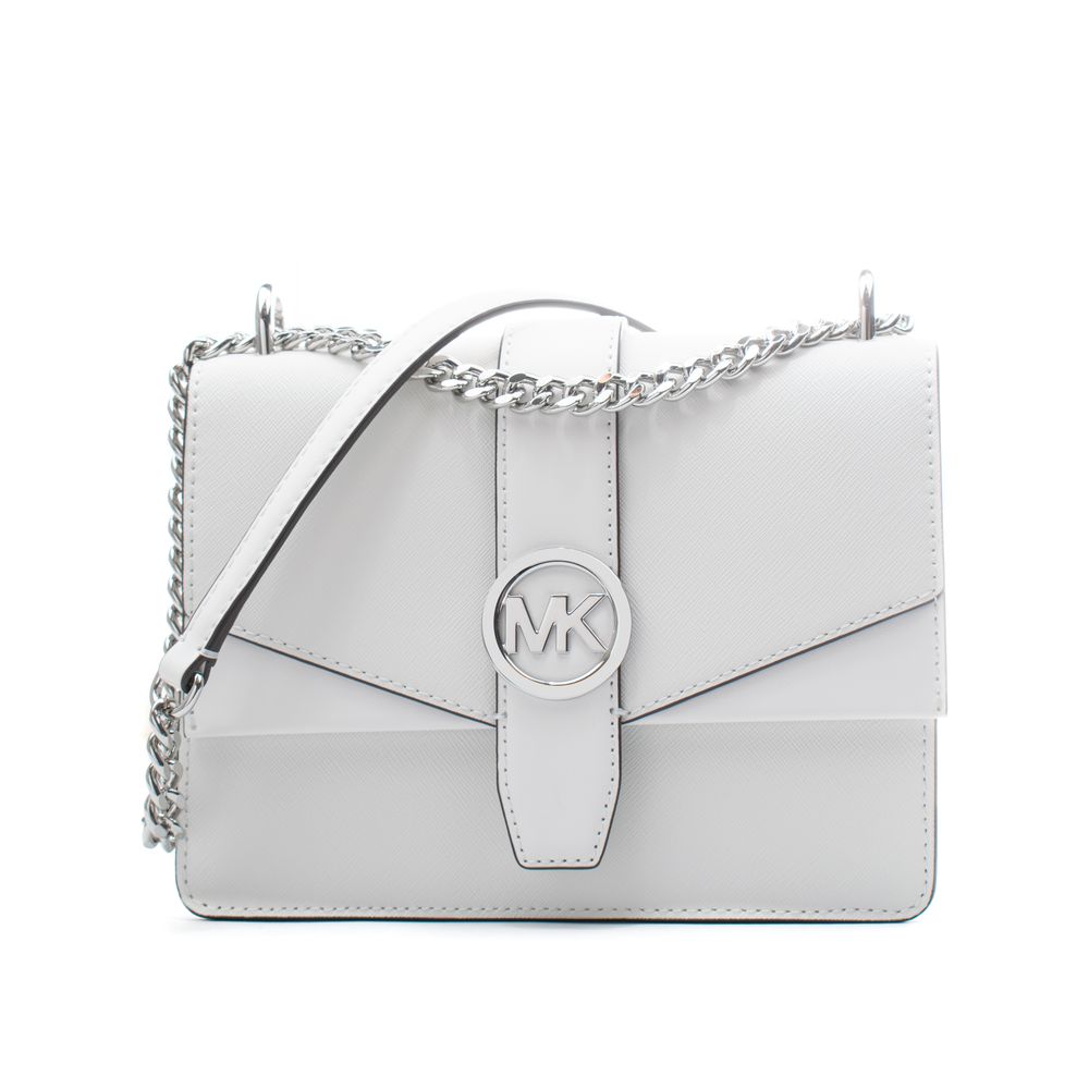 White Leather Shoulder Bag by Michael Kors