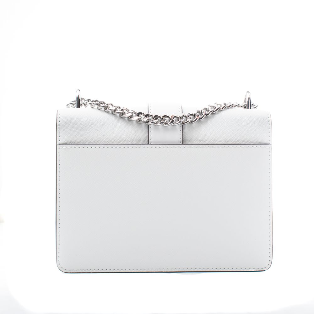 White Leather Shoulder Bag by Michael Kors