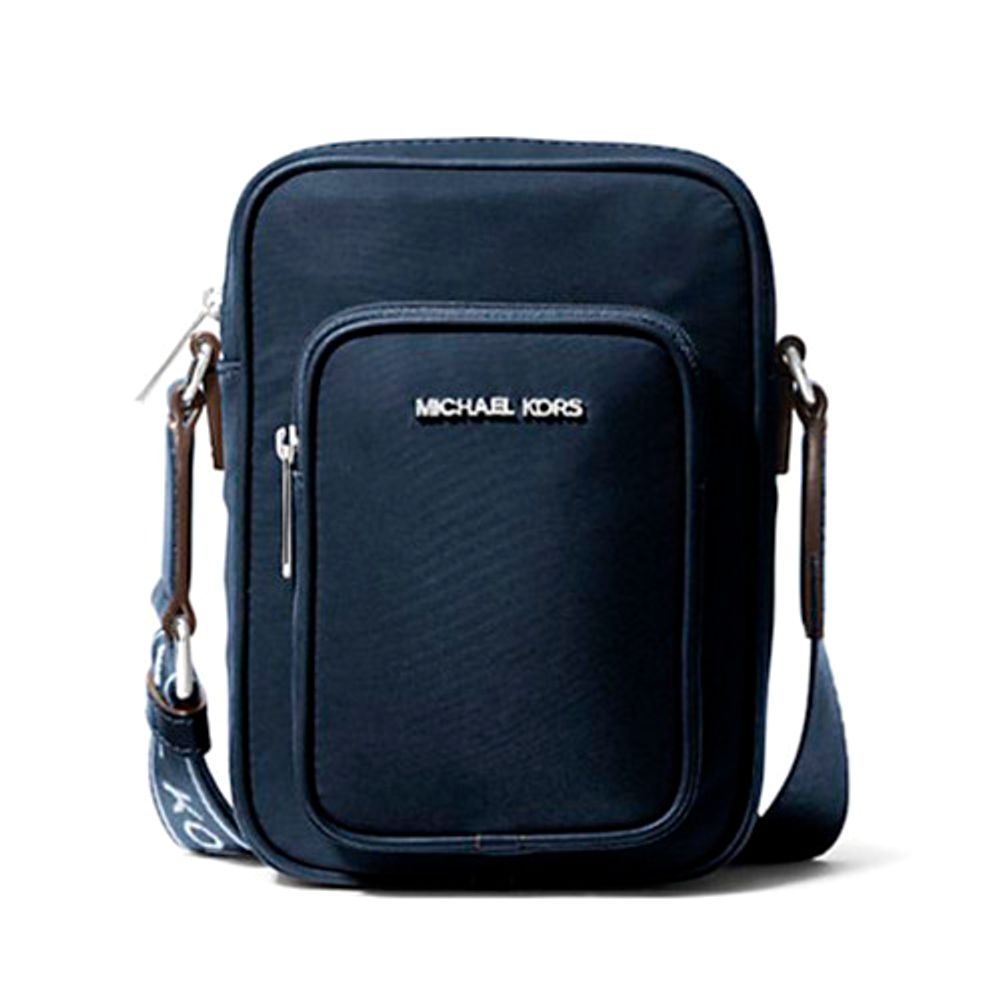 Blue Synthetic Nylon Crossbody Bag