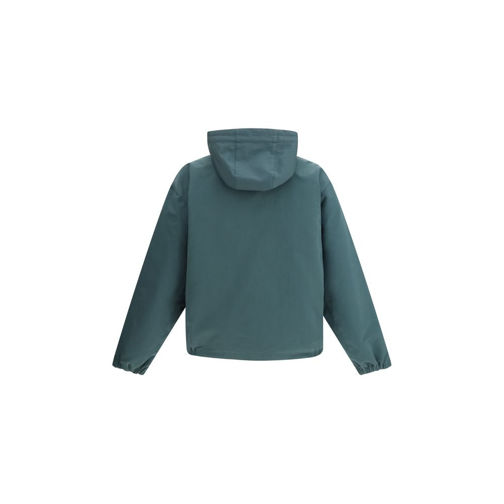 Green Cotton Reversible Jacket with GG Motif