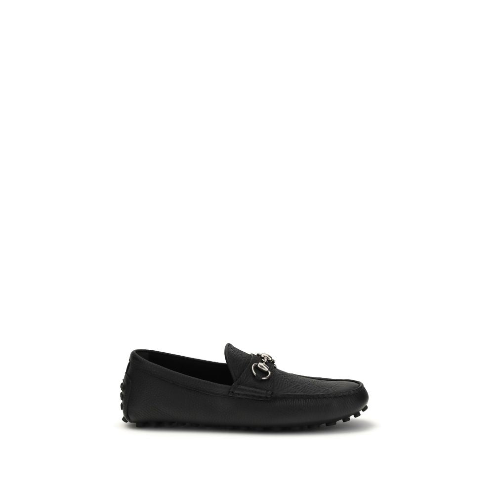 Mocassins à enfiler en cuir de veau noir Bos Taurus Gucci