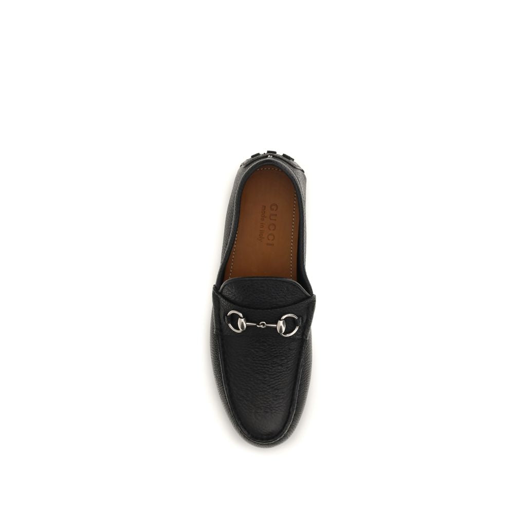 Mocassins à enfiler en cuir de veau noir Bos Taurus Gucci
