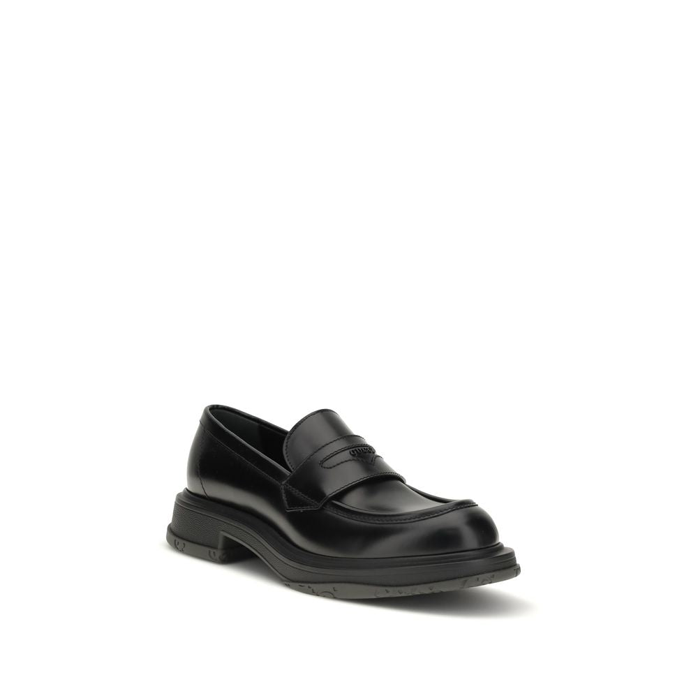 Schwarze Gucci Loafer aus Leder zum Reinschlüpfen