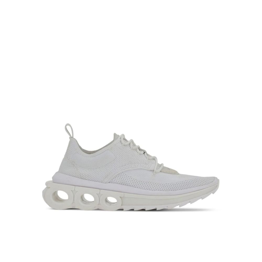 White Leather Slip-On Athletic Sneakers