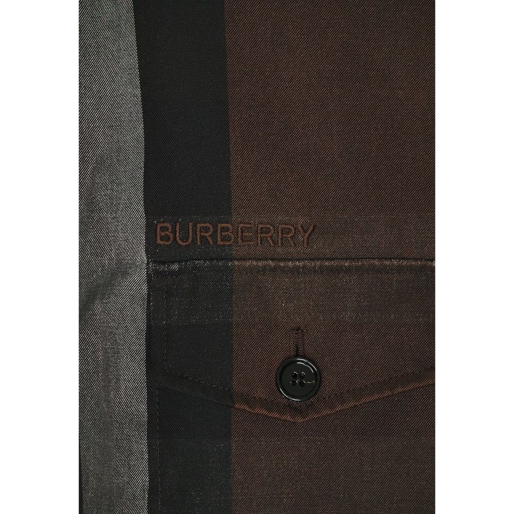 Damenparka aus brauner Baumwolle mit Knopf- und Reißverschluss
