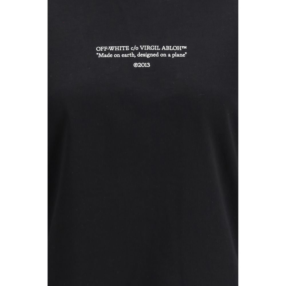 Black Cotton T-Shirt with Subtle Logo Print