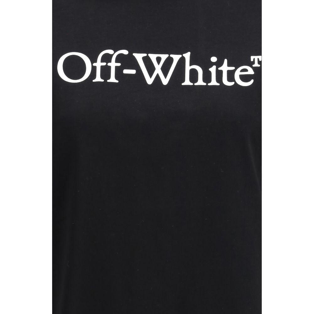 Black Cotton T-Shirt with Large Logo