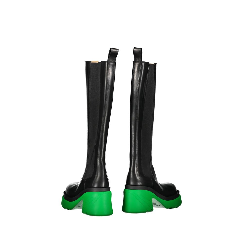 Schwarze Damen-Stiefeletten mit hohem Absatz