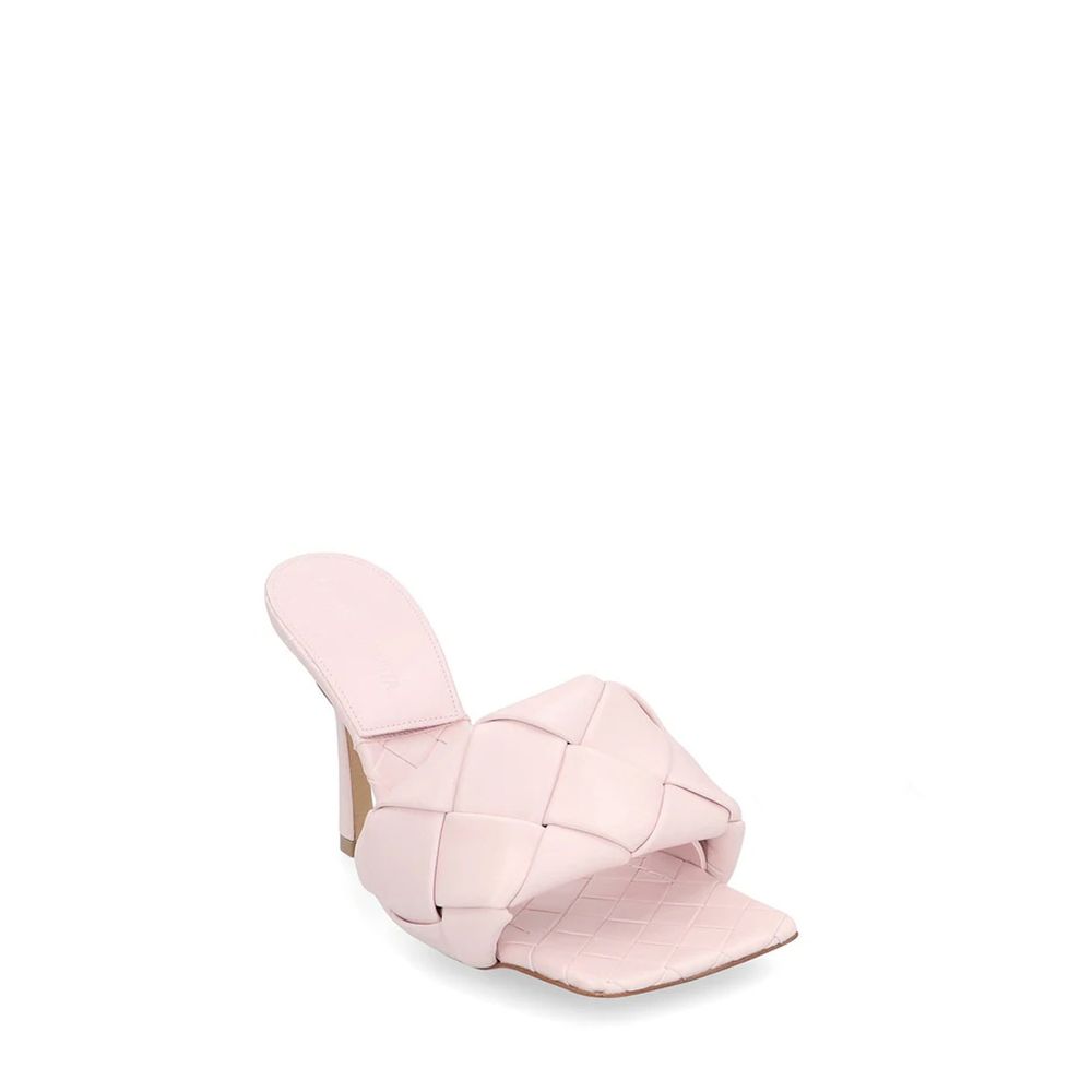Multicolor Leather Mules with Square Toe and 9cm Heel