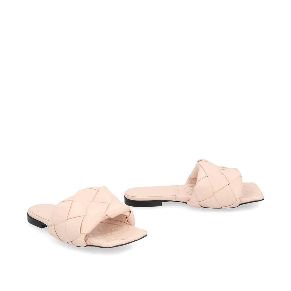 Multicolor Leather Sandals with Square Toe