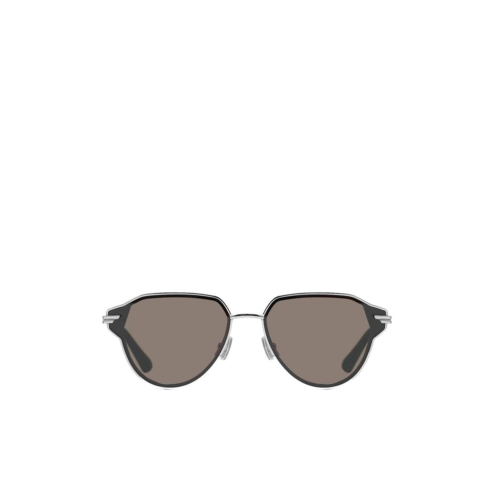 Silver Synthetic Sunglasses with Embroidered Logo