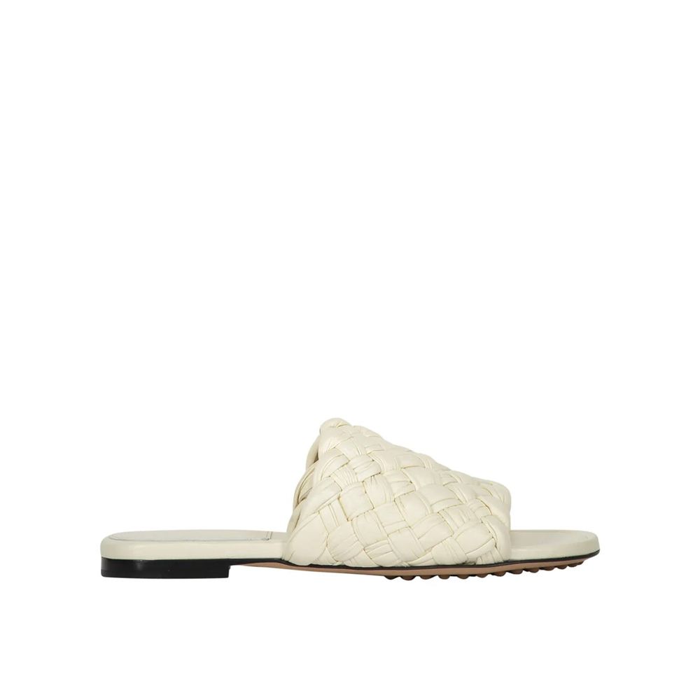 White Leather Mules with Square Toe