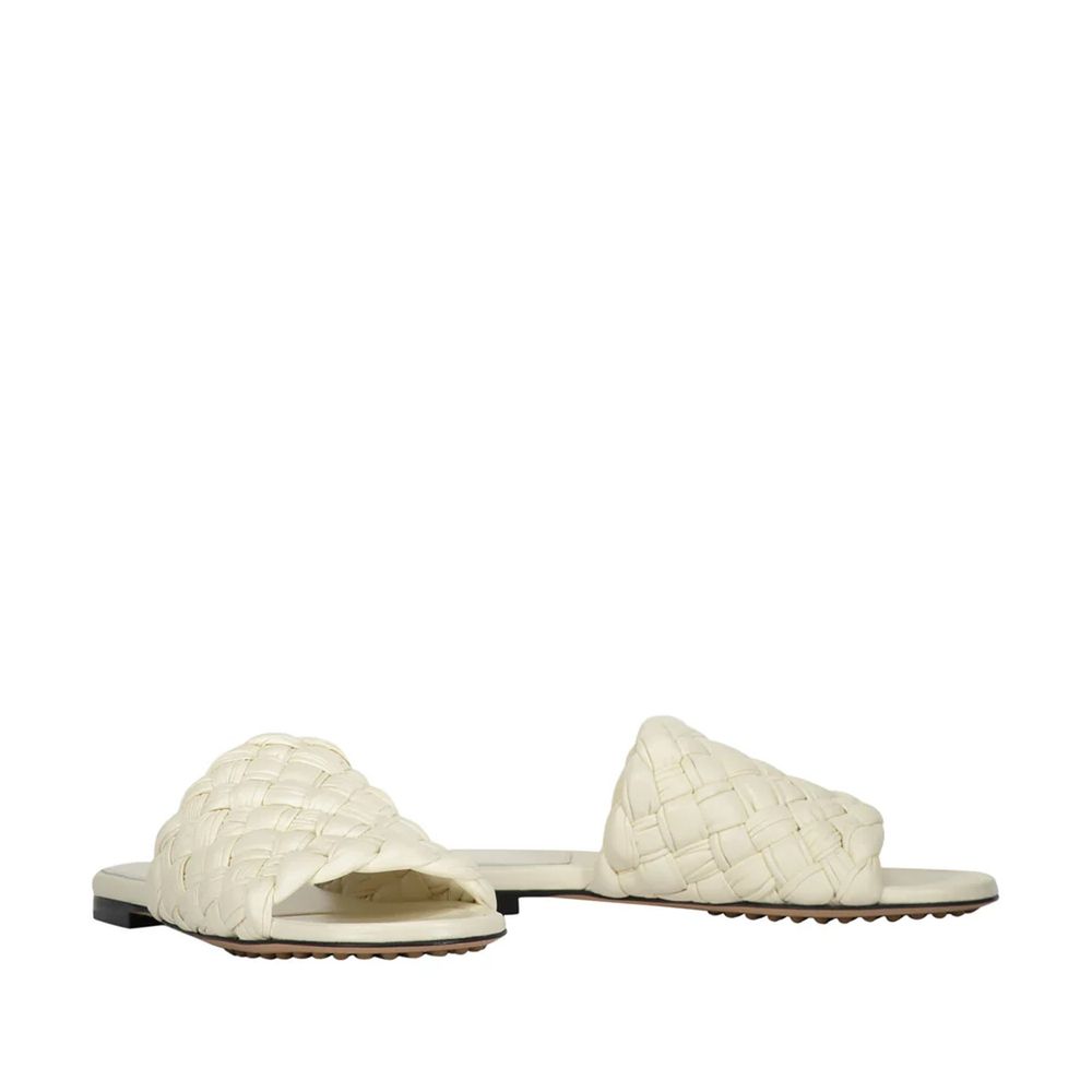 White Leather Mules with Square Toe