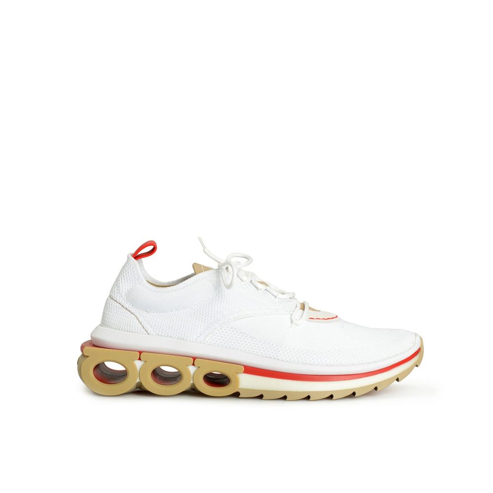 White Leather Insole Fabric Athletic Sneakers