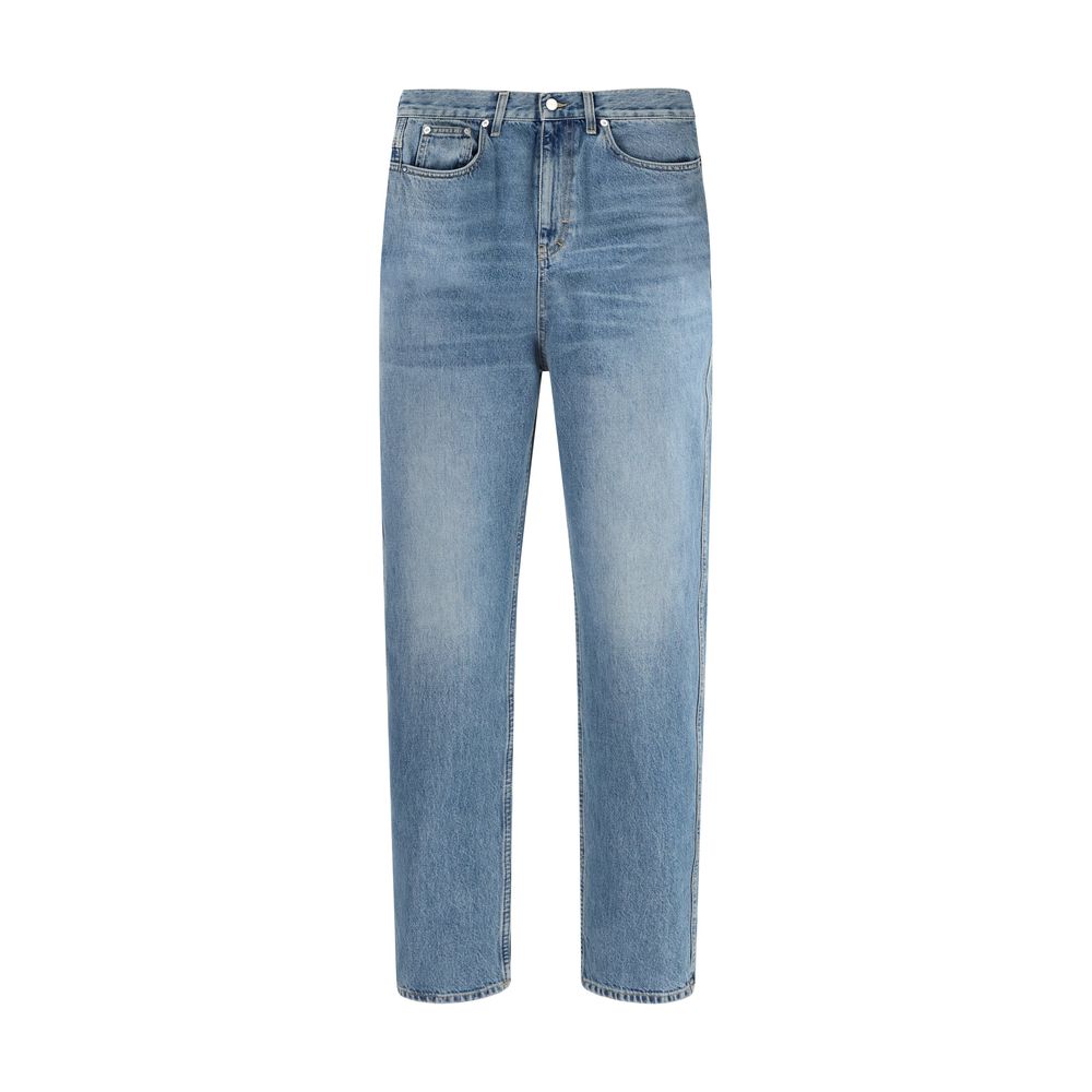 Blue Cotton Slim Fit Jeans by Gucci