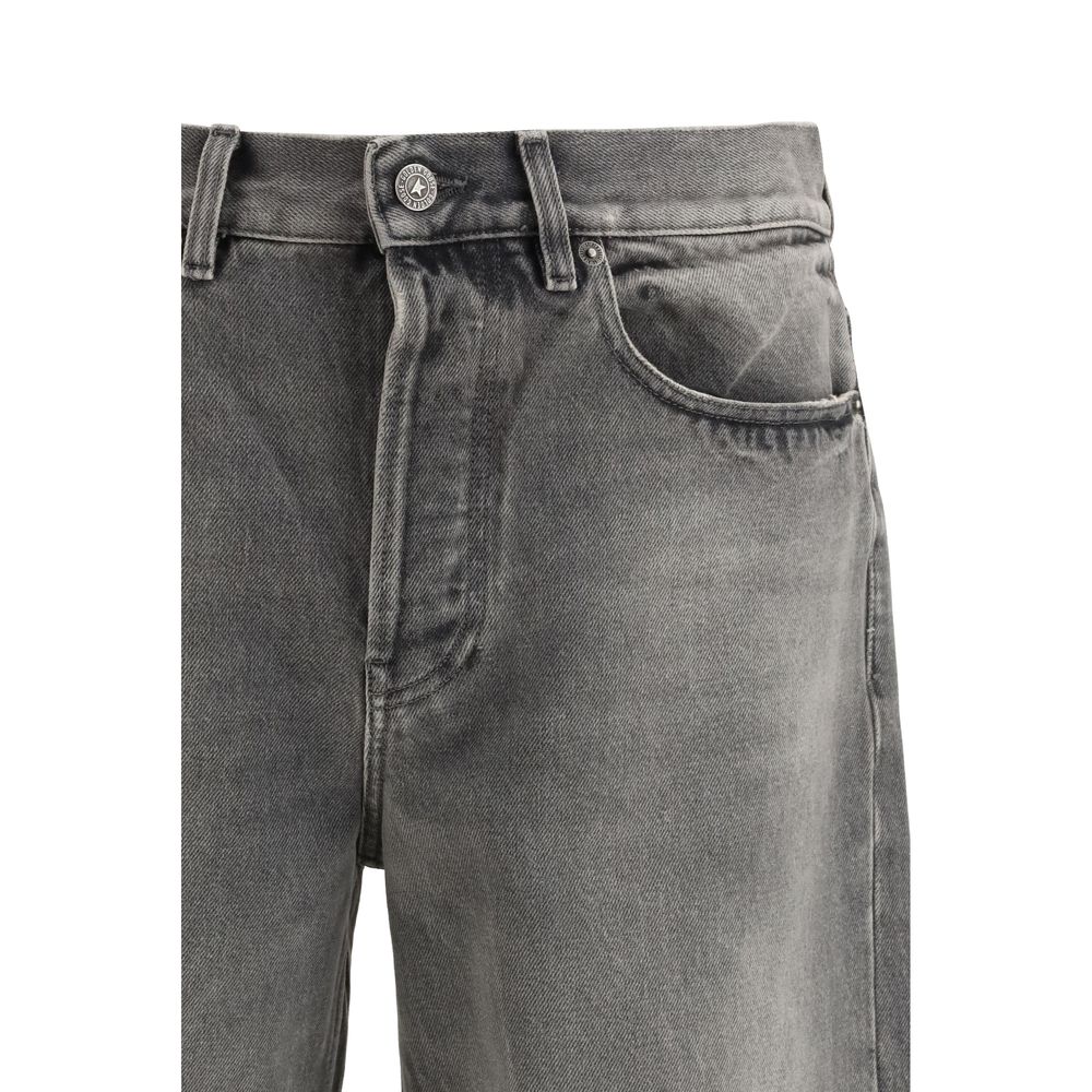 Gray Cotton Oversize Relaxed Fit Jeans