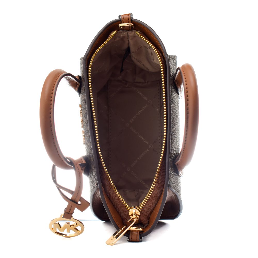 Braune Handtasche aus synthetischem Canvas von Michael Kors