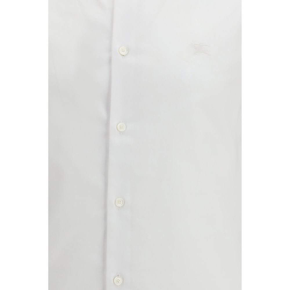 White Cotton Oxford Shirt with Embroidery