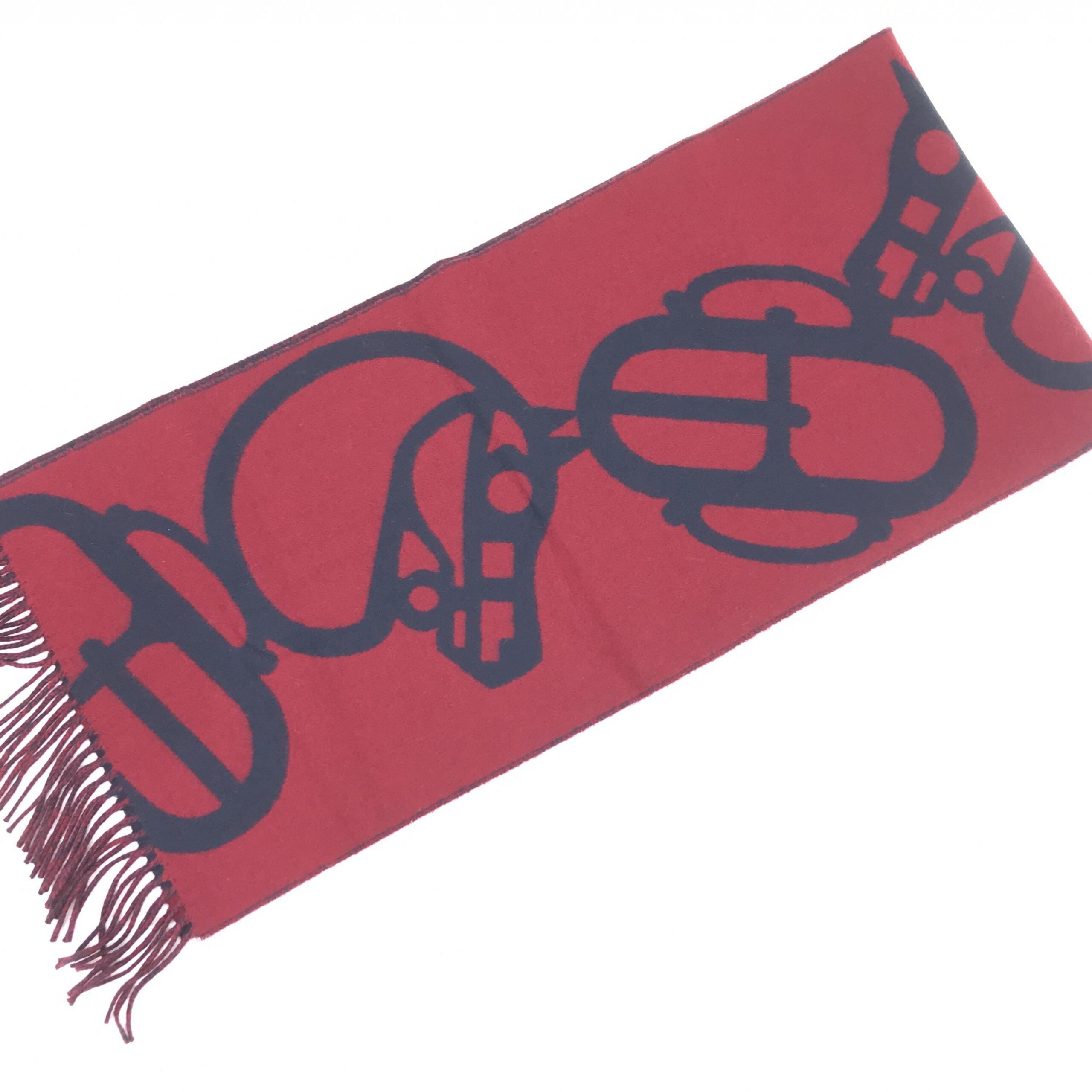 Hermès Burgundy Cashmere Muffler