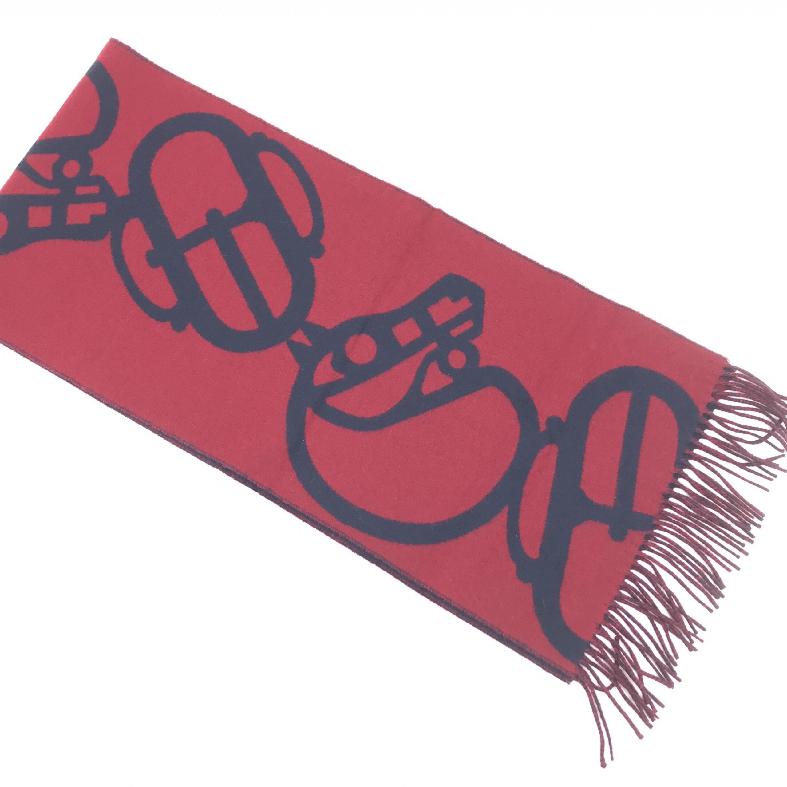 Hermès Burgundy Cashmere Muffler