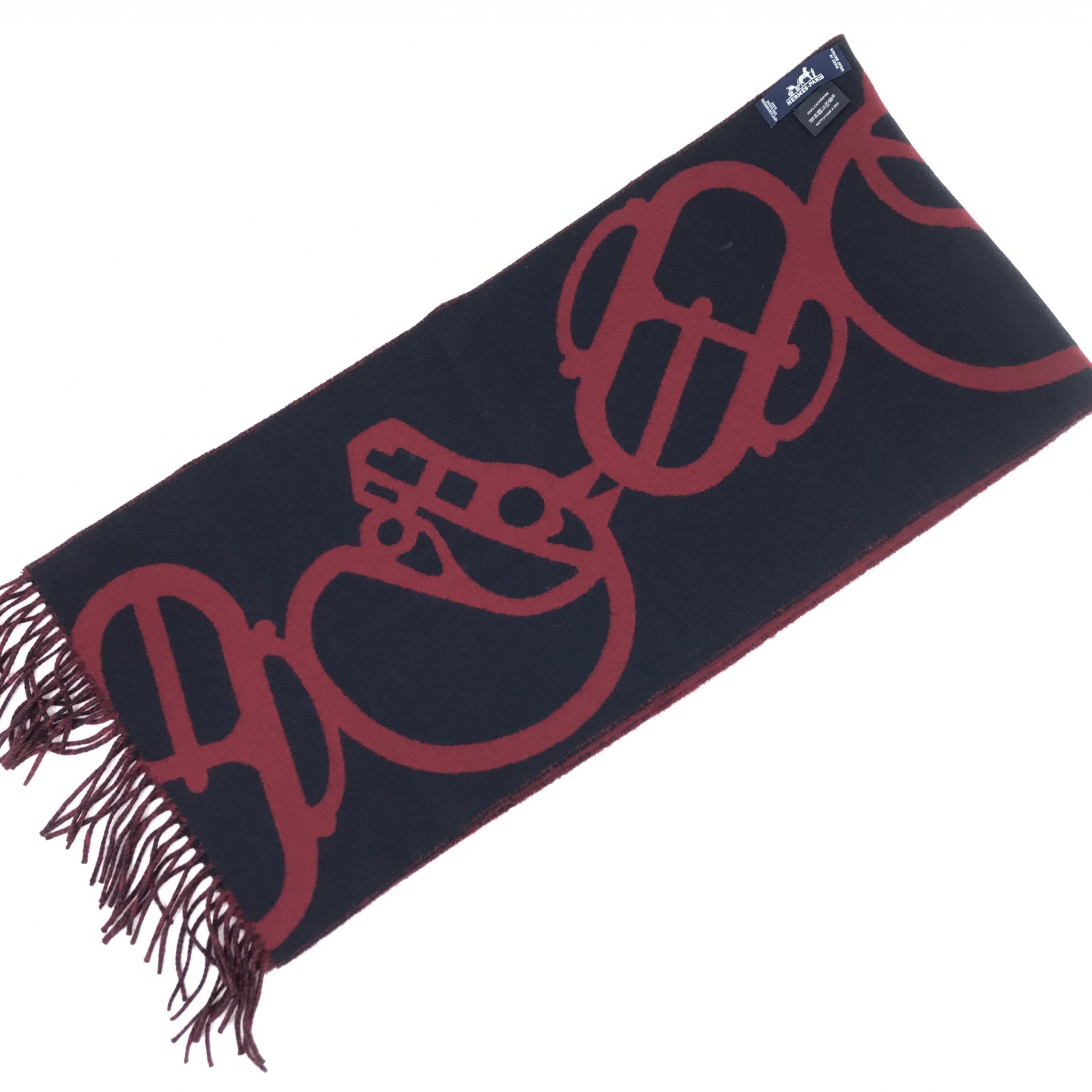 Hermès Burgundy Cashmere Muffler