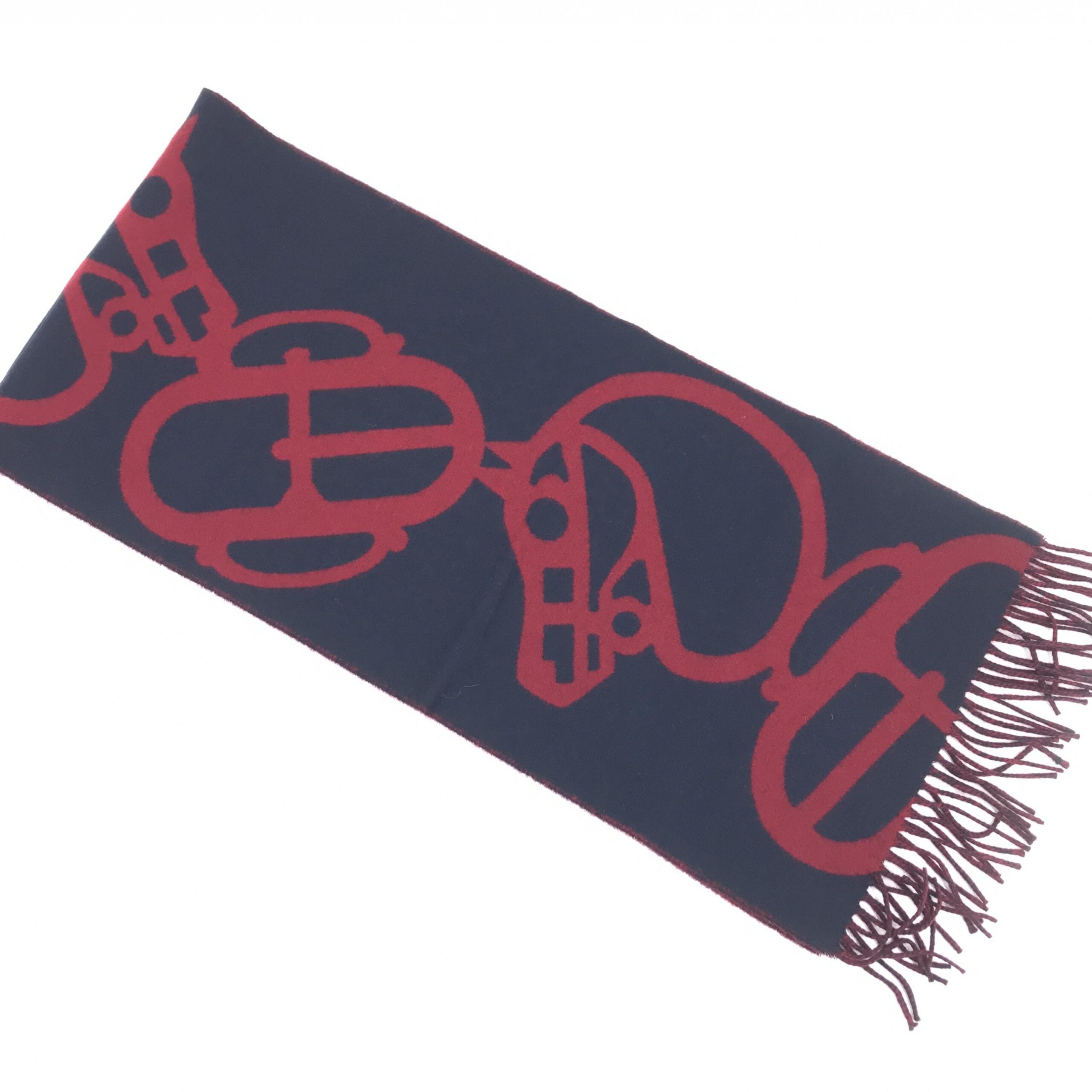 Hermès Burgundy Cashmere Muffler