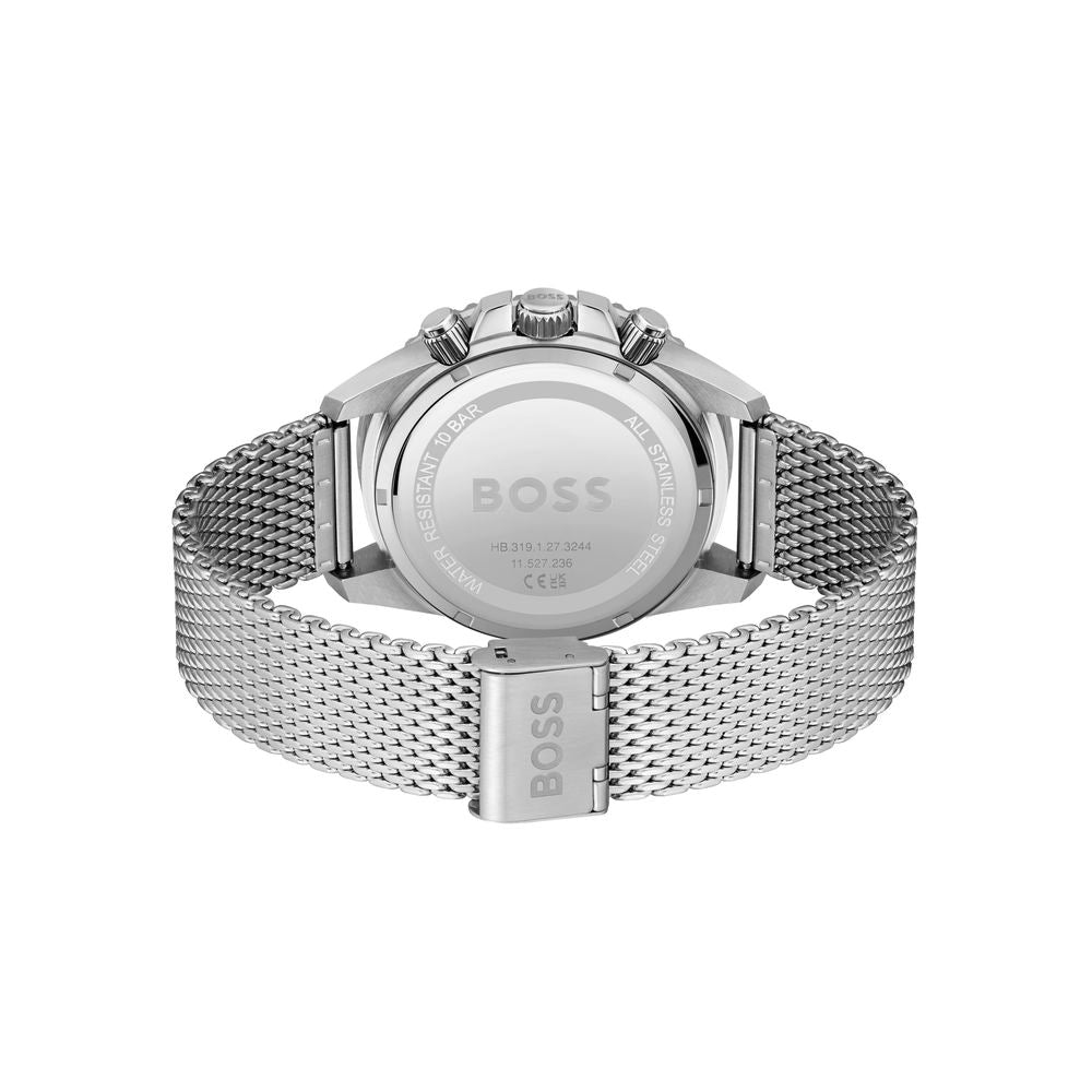 Gray Dress Watch with Chronograph and Date