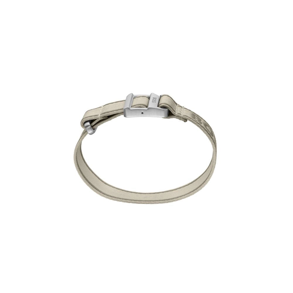 Beiges Armband aus Kunstfaser 25cm