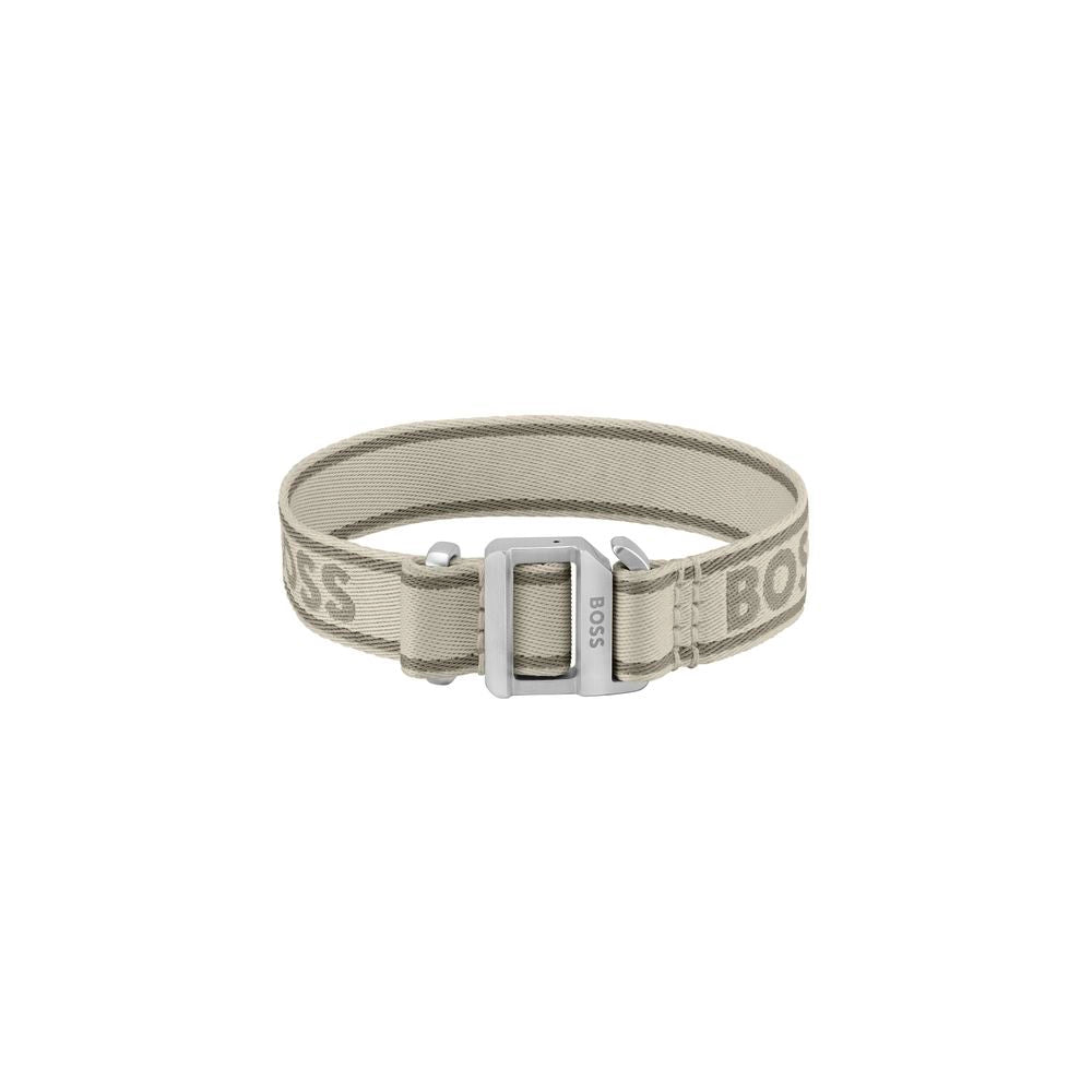 Beiges Armband aus Kunstfaser 25cm