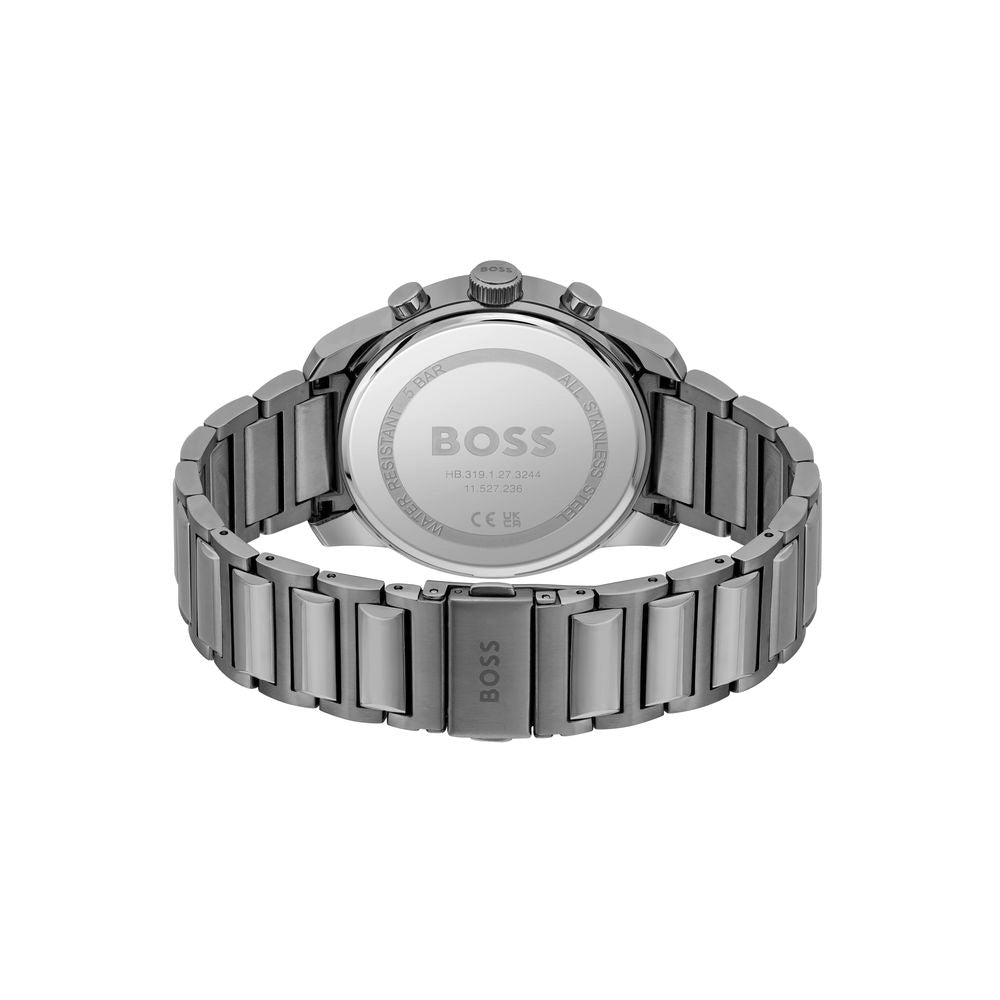 Gray Dress Watch with Chronograph and Date