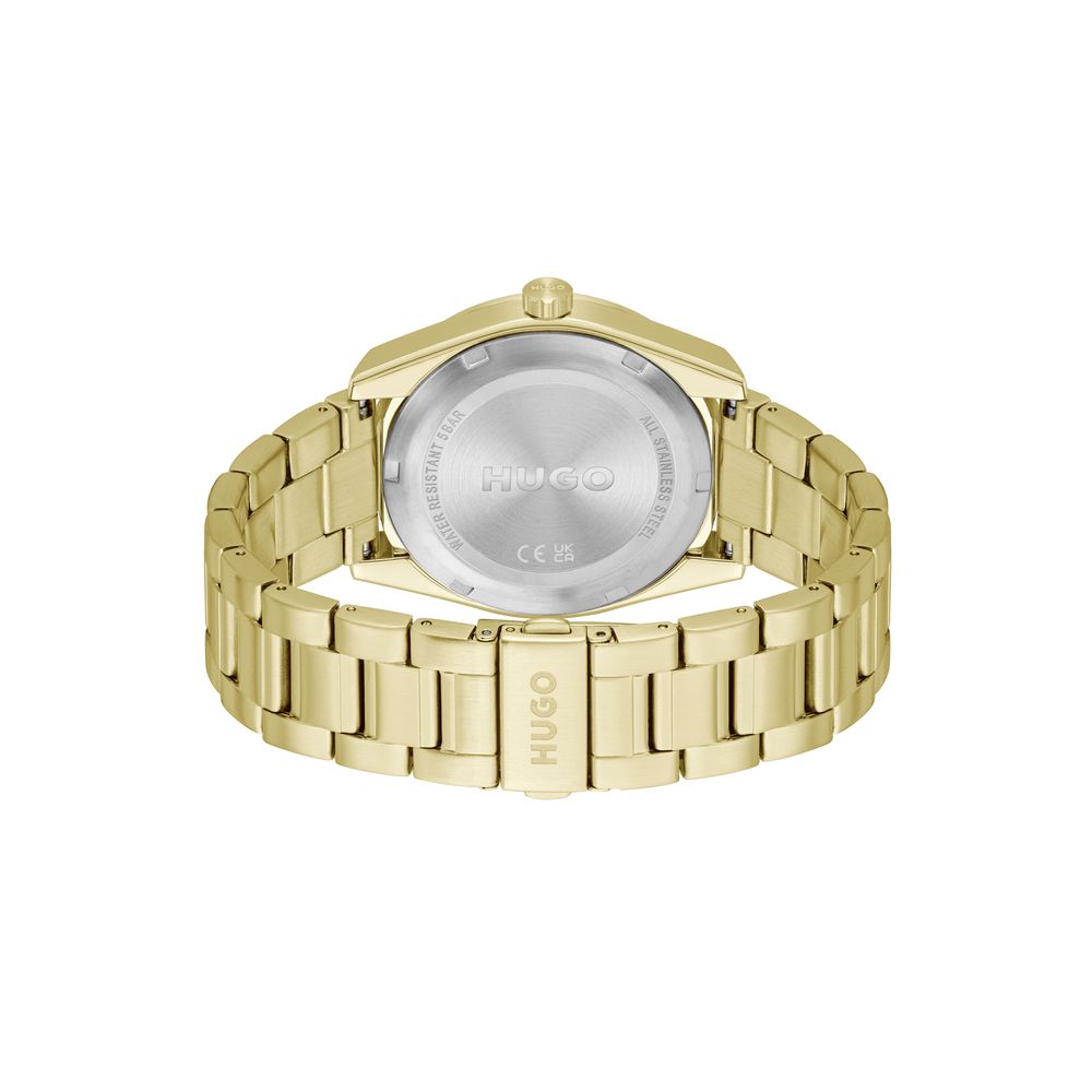 Gold Dress Watch with Stainless Steel Bracelet