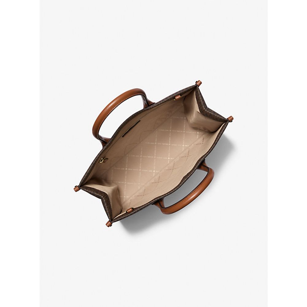 Brown Leather Shoulder Bag Mirella by Michael Kors