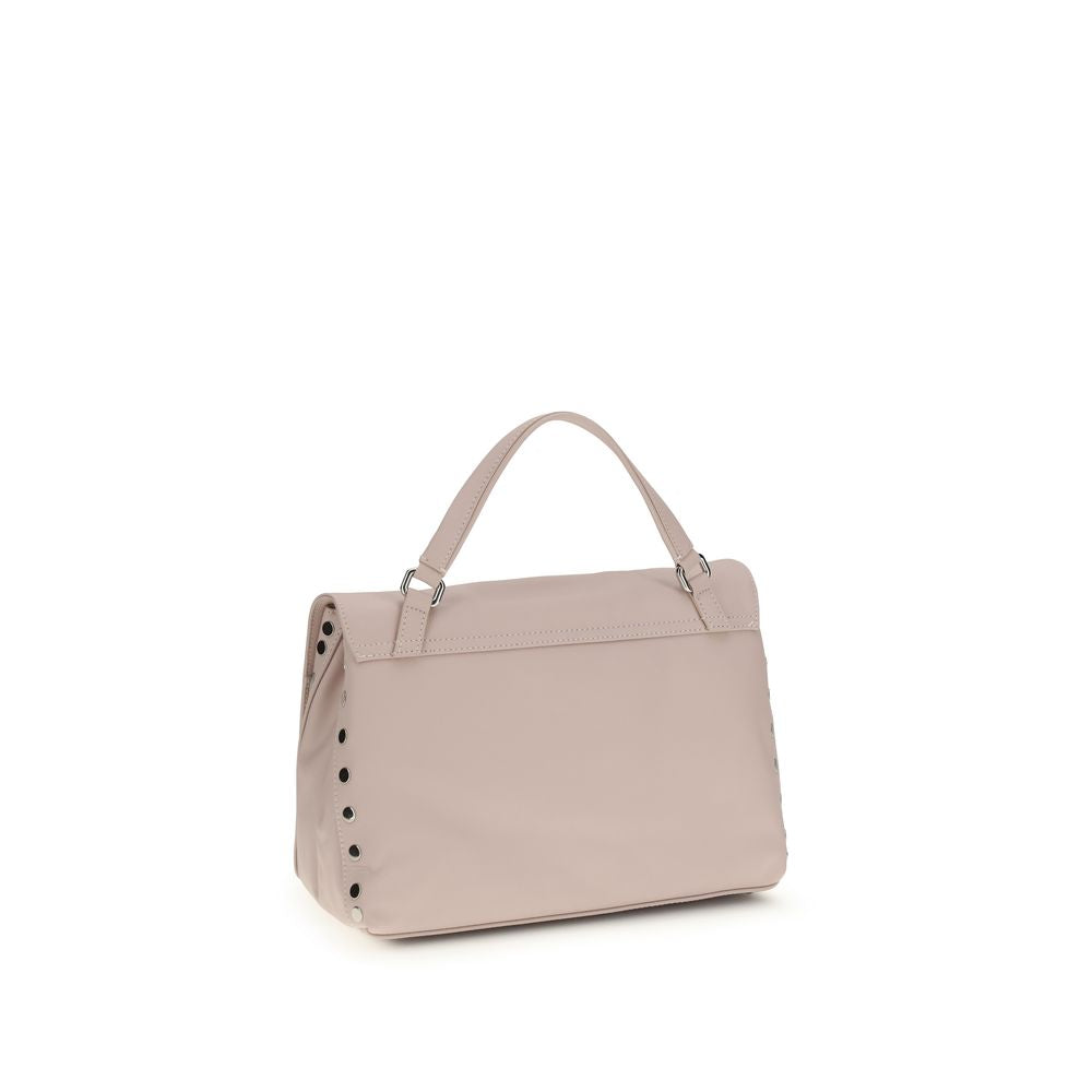 Multicolor Leather Shoulder Bag with Twist-Hook Closure