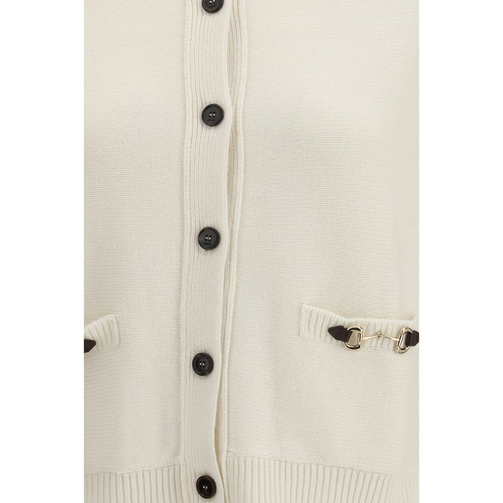 Gucci Beigefarbene Strickjacke aus Wolle