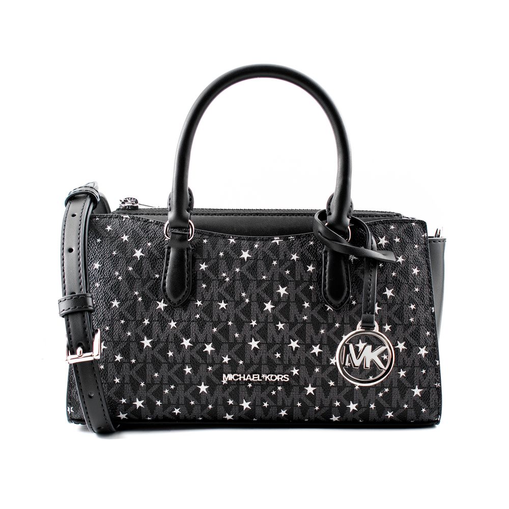 Black Synthetic Canvas Handbag by Michael Kors