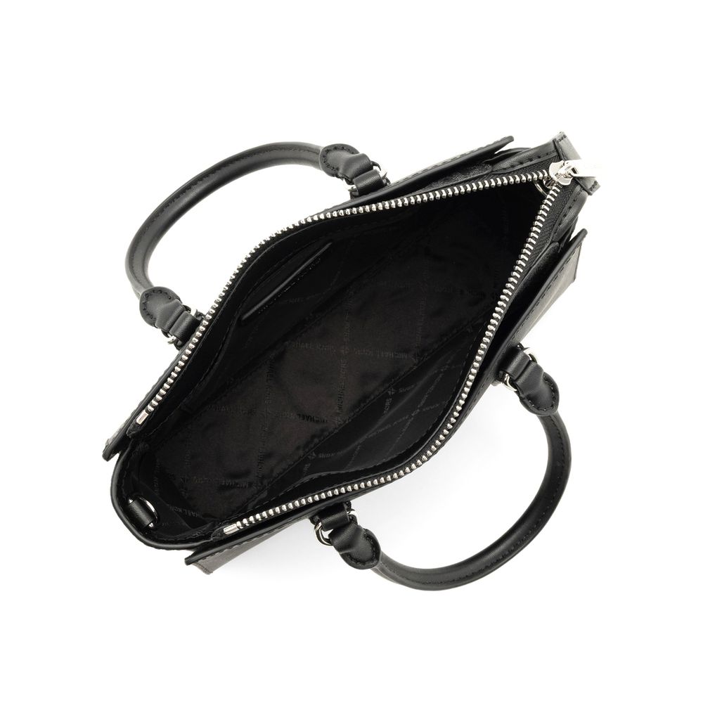 Black Synthetic Canvas Handbag by Michael Kors