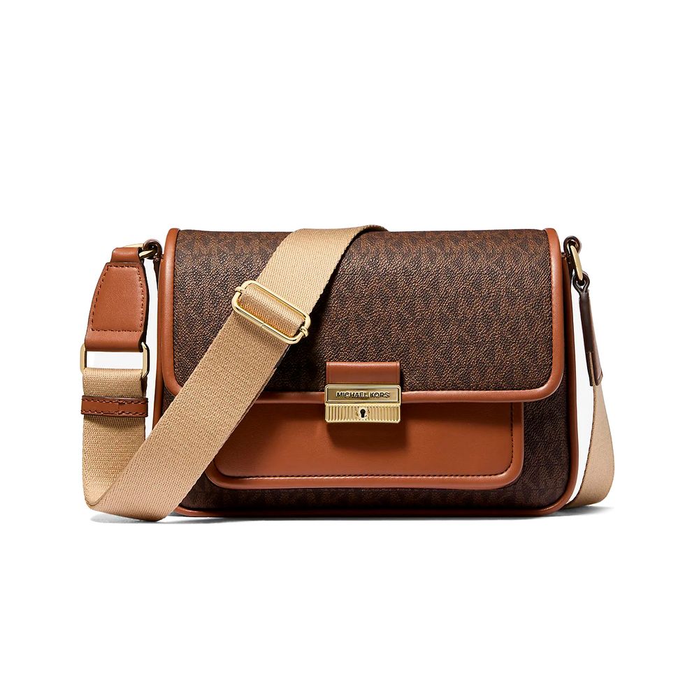 Brown Canvas Crossbody Bag Bradshaw by Michael Kors